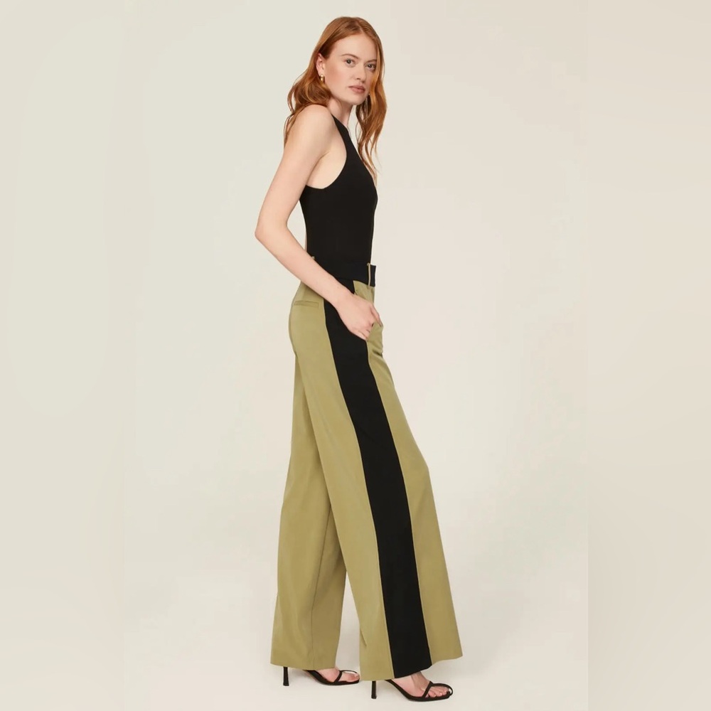 100. Toccin Jojo Colorblick Wide Leg Trousers, Size 8.